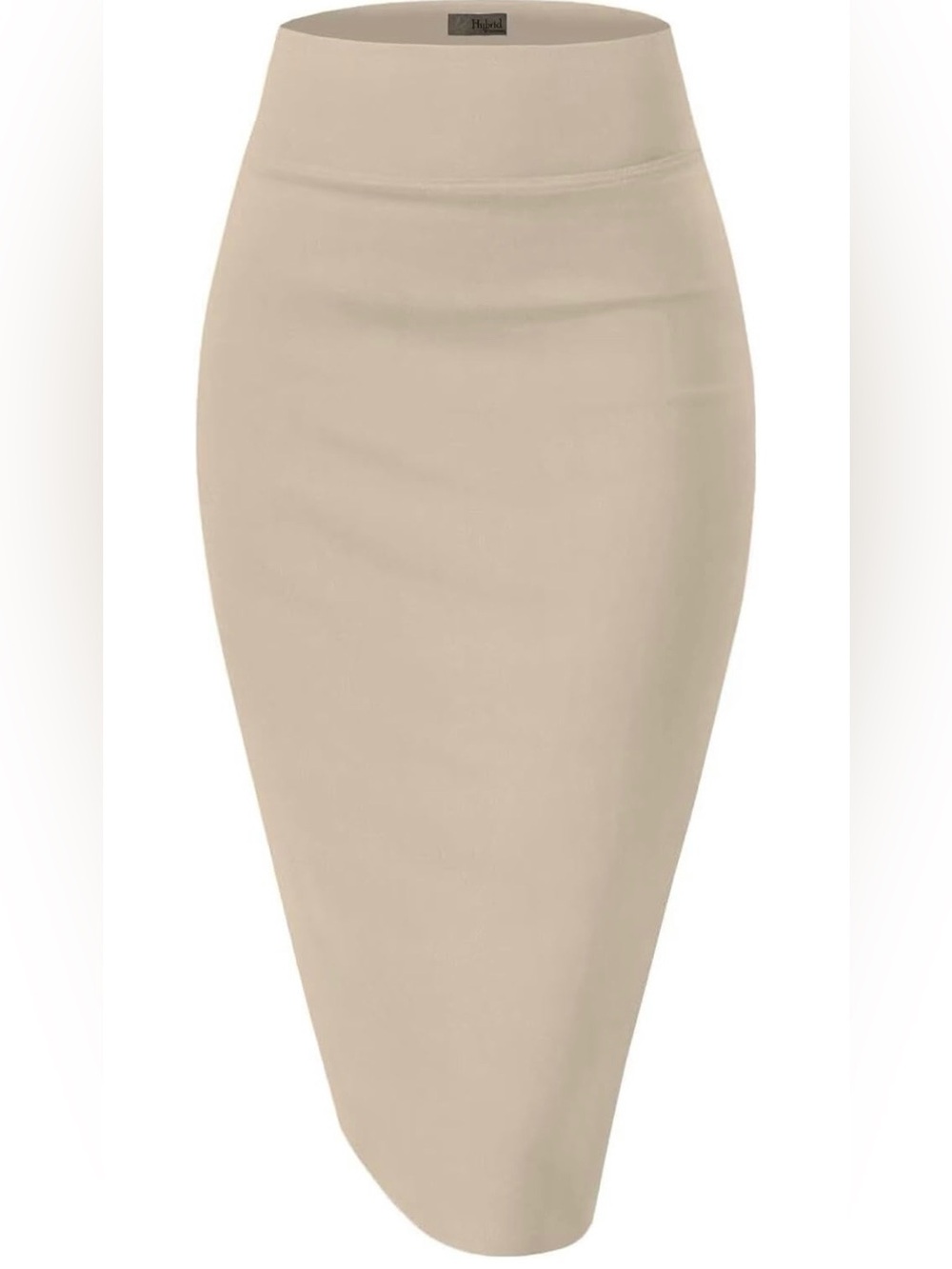 Sleek Beige Pencil Skirt